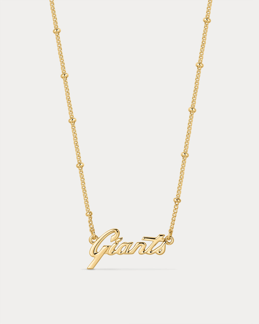 The MLB Nameplate Pendant Necklace- Gold