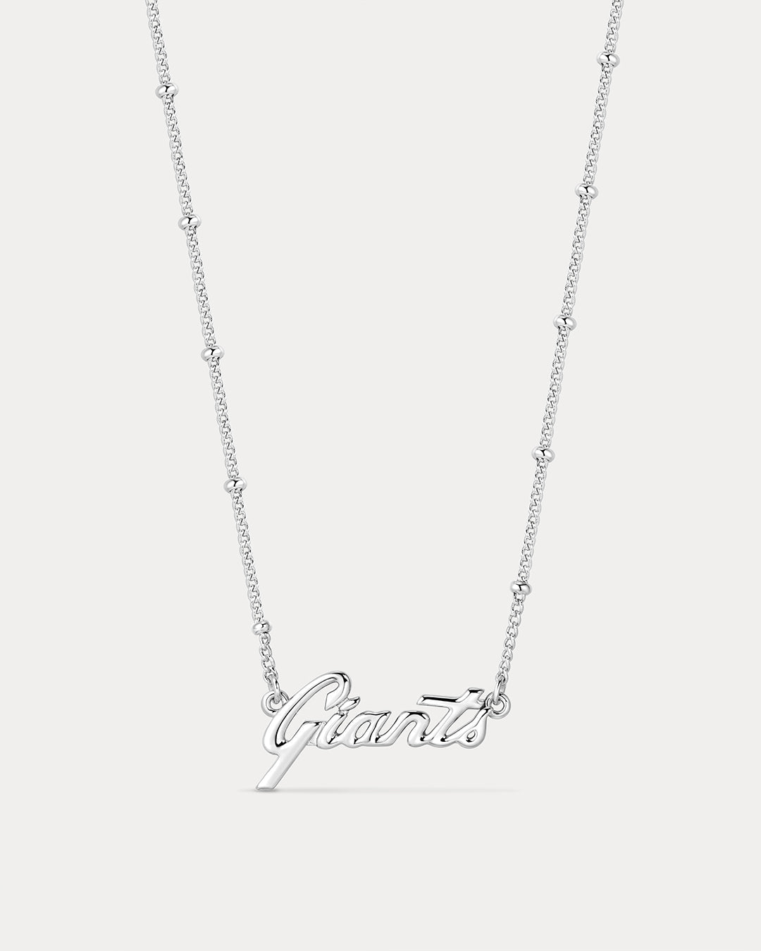 The MLB Nameplate Pendant Necklace- Silver