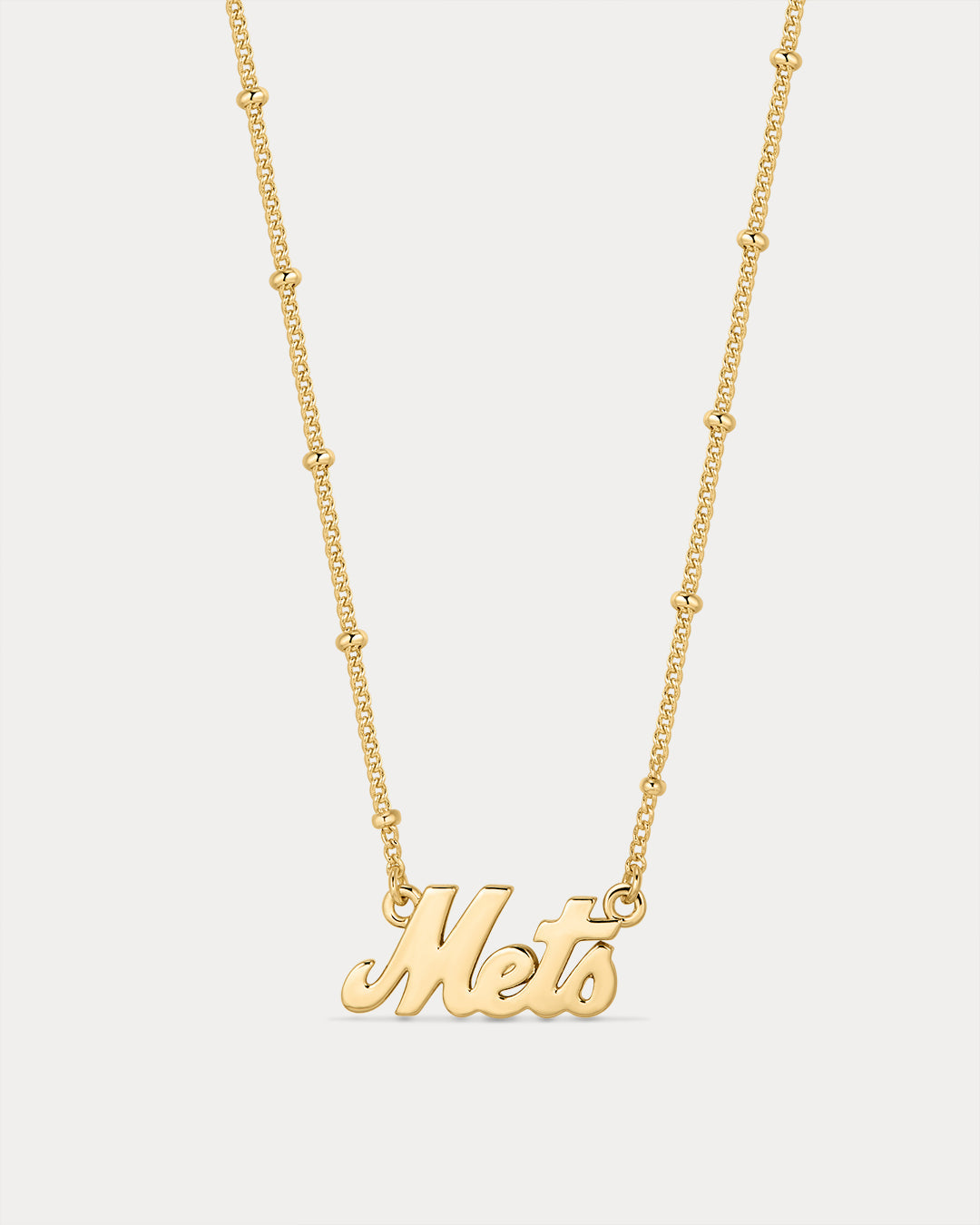 The MLB Nameplate Pendant Necklace- Gold