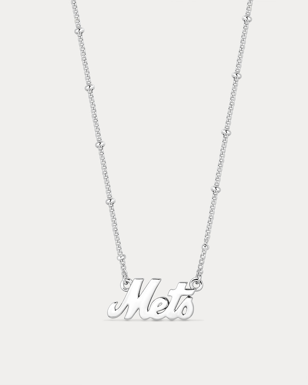 The MLB Nameplate Pendant Necklace- Silver