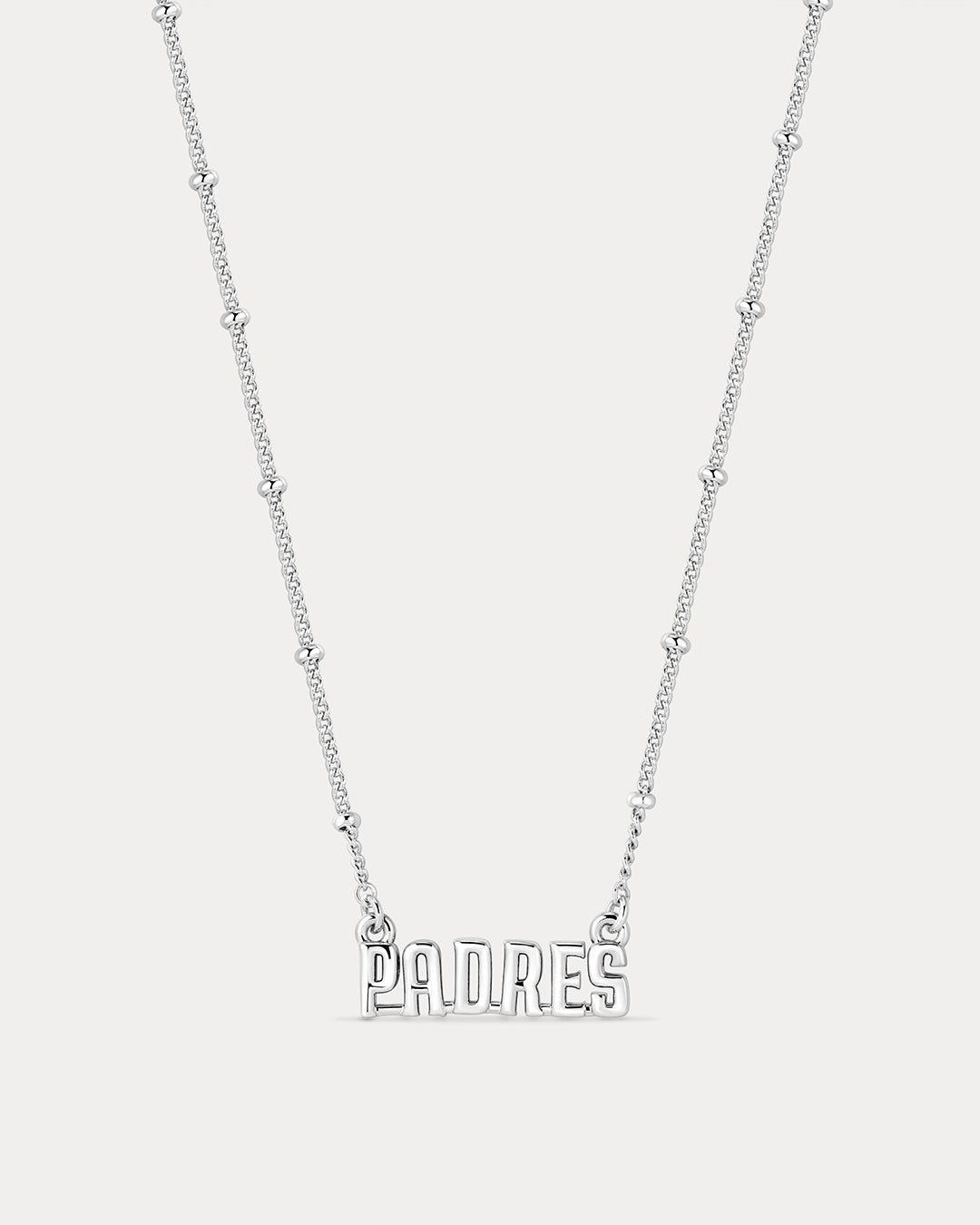 The MLB Nameplate Pendant Necklace- Silver