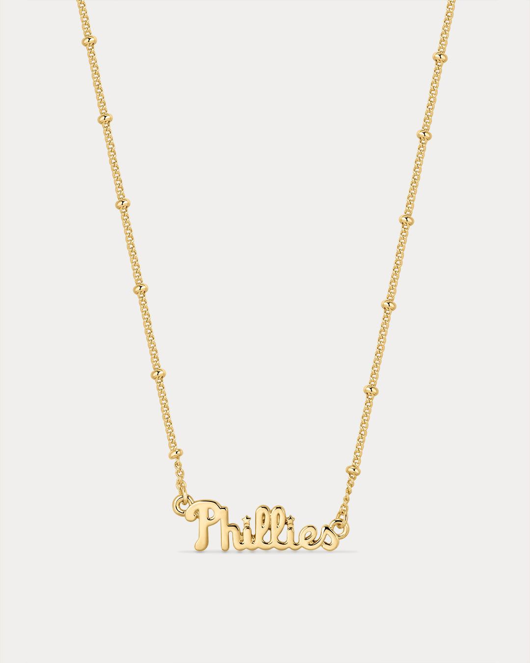 The MLB Nameplate Pendant Necklace- Gold