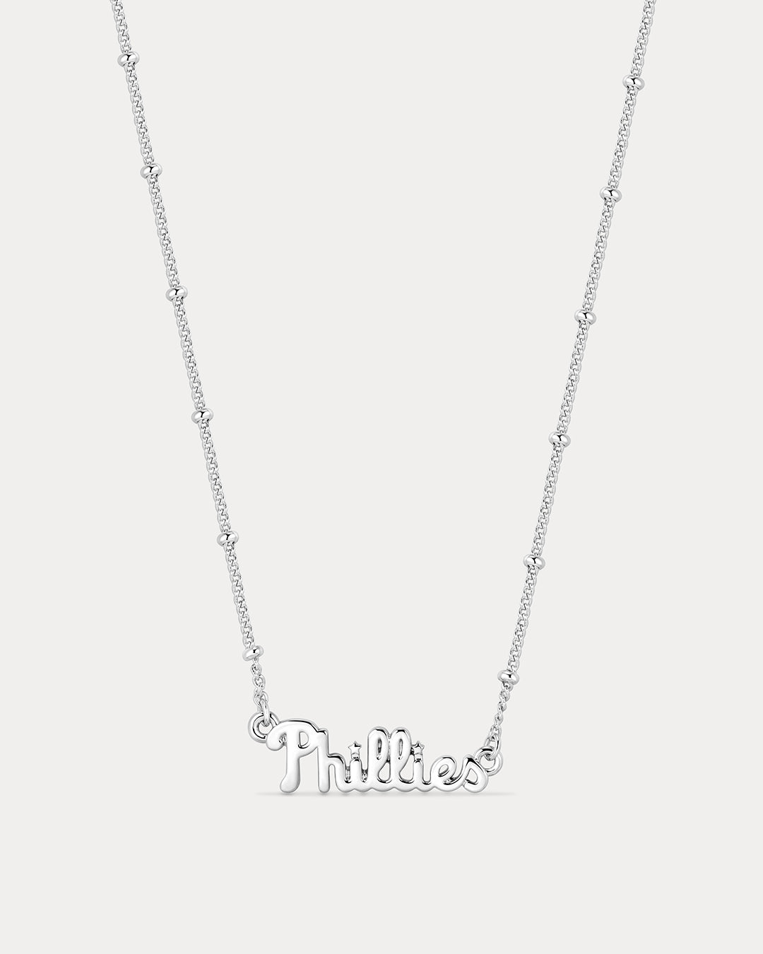 The MLB Nameplate Pendant Necklace- Silver