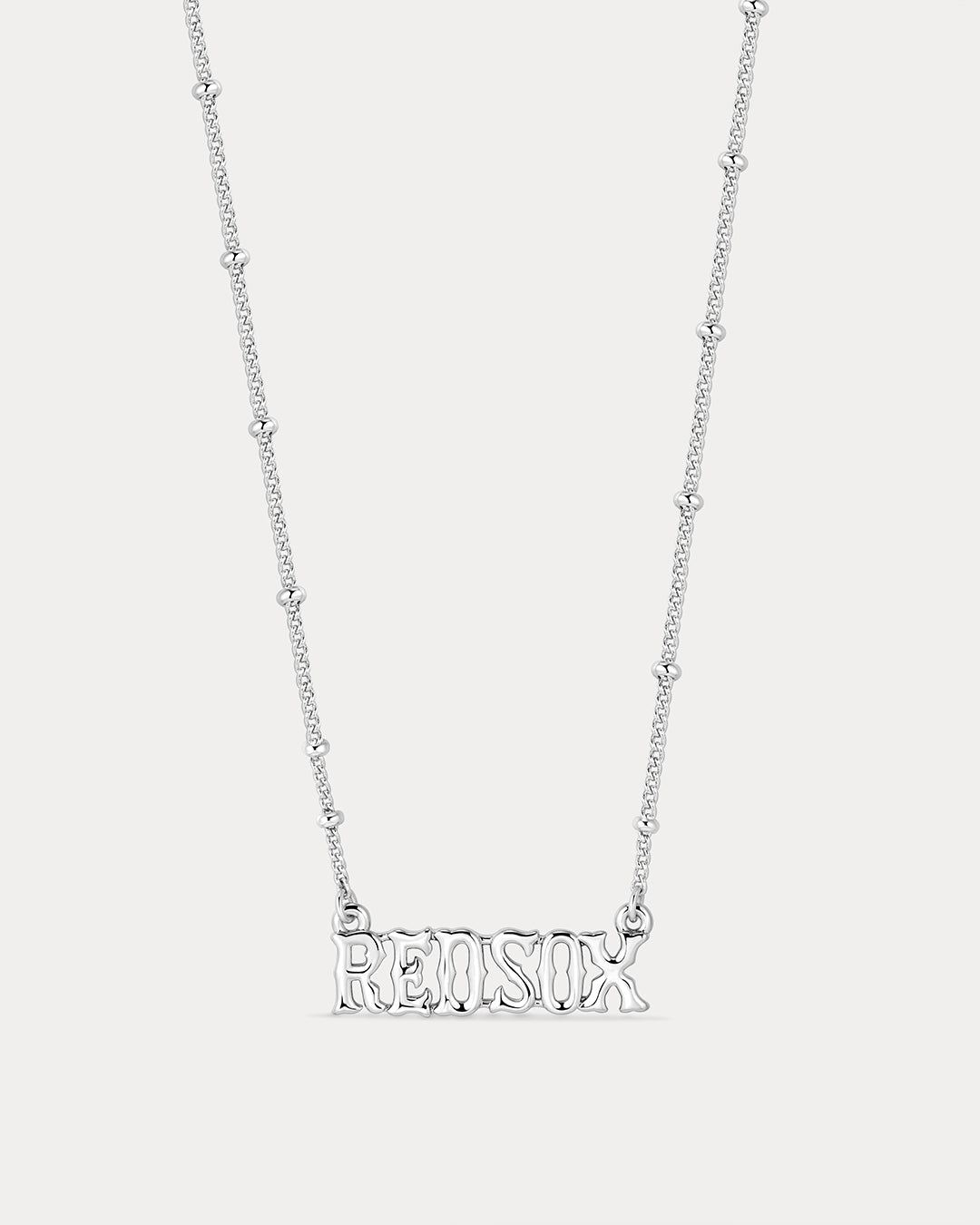 The MLB Nameplate Pendant Necklace- Silver