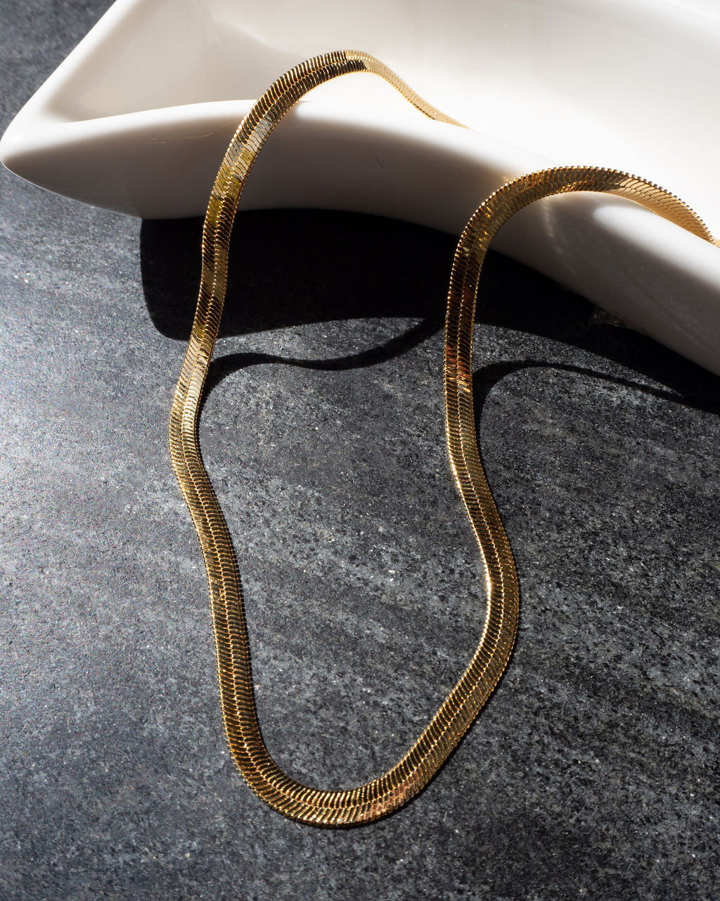 The Classique Herringbone Chain- Gold (Ships Mid July)
