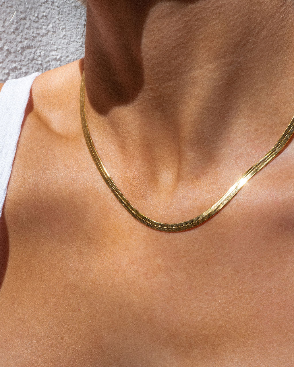 The Classique Herringbone Chain- Gold (Ships Mid July)
