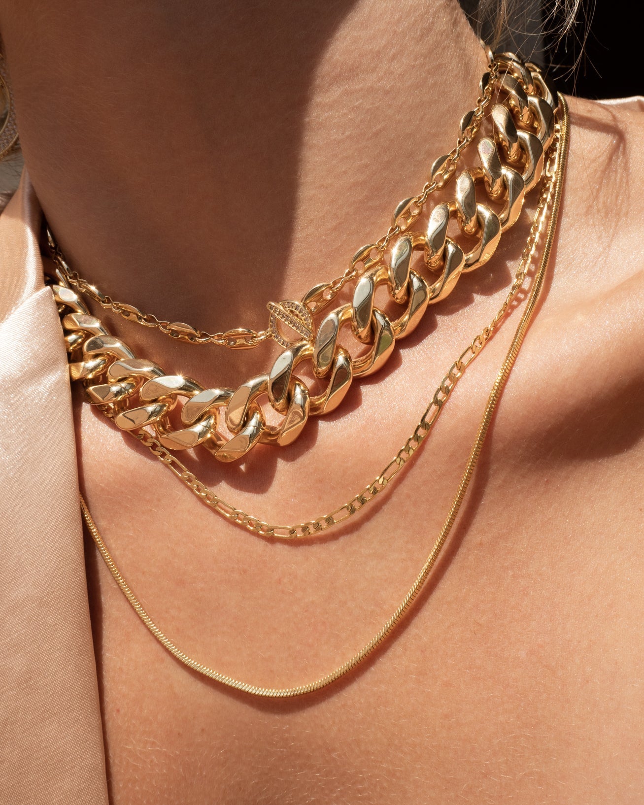 Cecilia Chain Necklace- Gold (Ships Early July)
