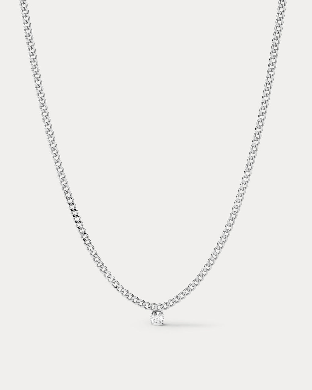 Bardot Stud Charm Necklace- Silver (Ships Mid July)