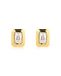 The Emerald Bezel Studs