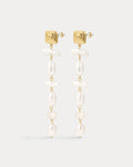 The Seychelles Pearl Drop Studs- Gold